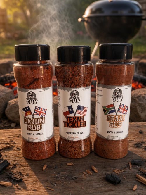 BBQ Rub Trio Gift Set | Texan, Cajun, Braai Seasonings
